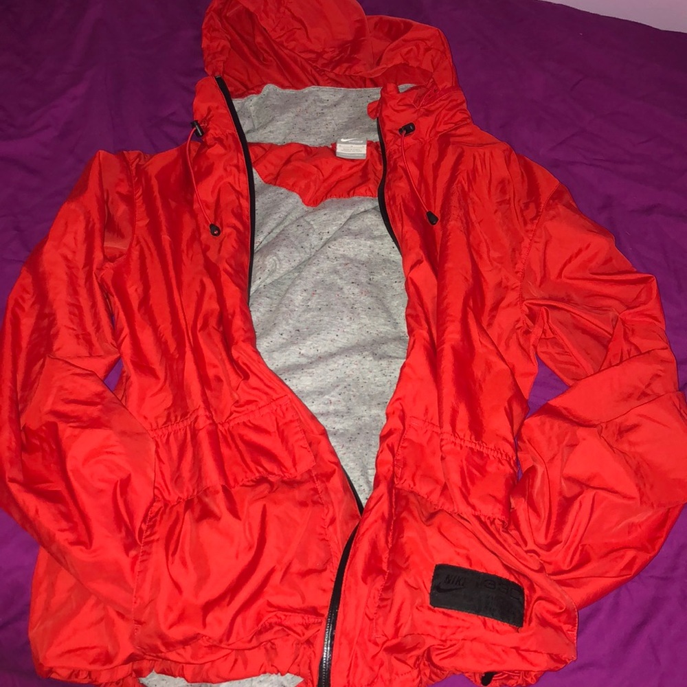 Red Nike windbreaker